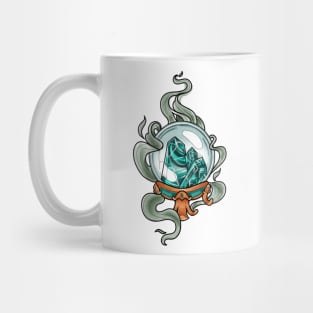 Blue agate crystal ball Mug